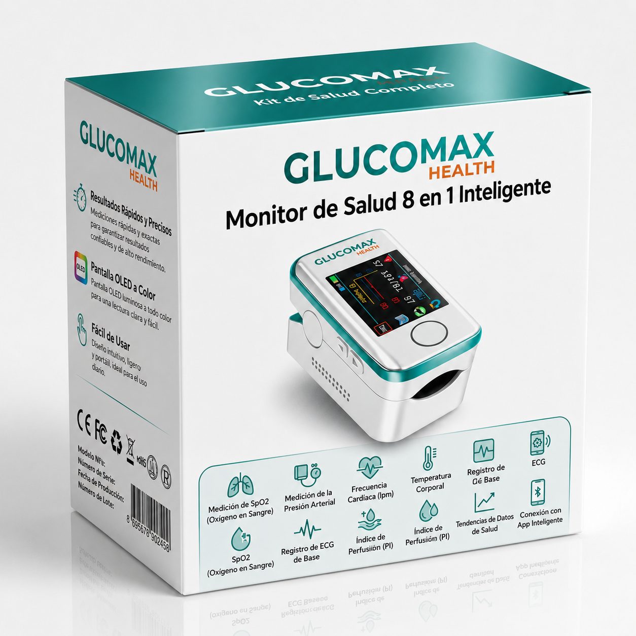 Kit Salud Serena: Glucómetro Indoloro Glucoflex + Medidor de Presión Gratis ES