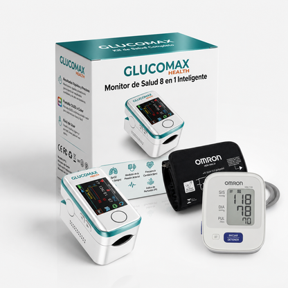 Kit Salud Serena: Glucómetro Indoloro Glucoflex + Medidor de Presión Gratis ES