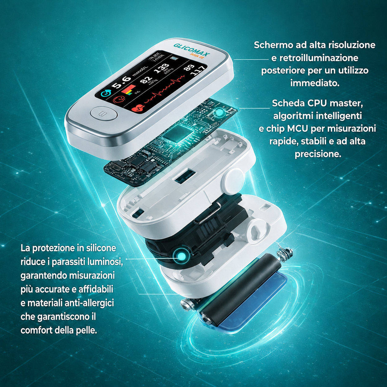GlucoMax | Monitor della Salute Smart 8 in 1 🇮🇹