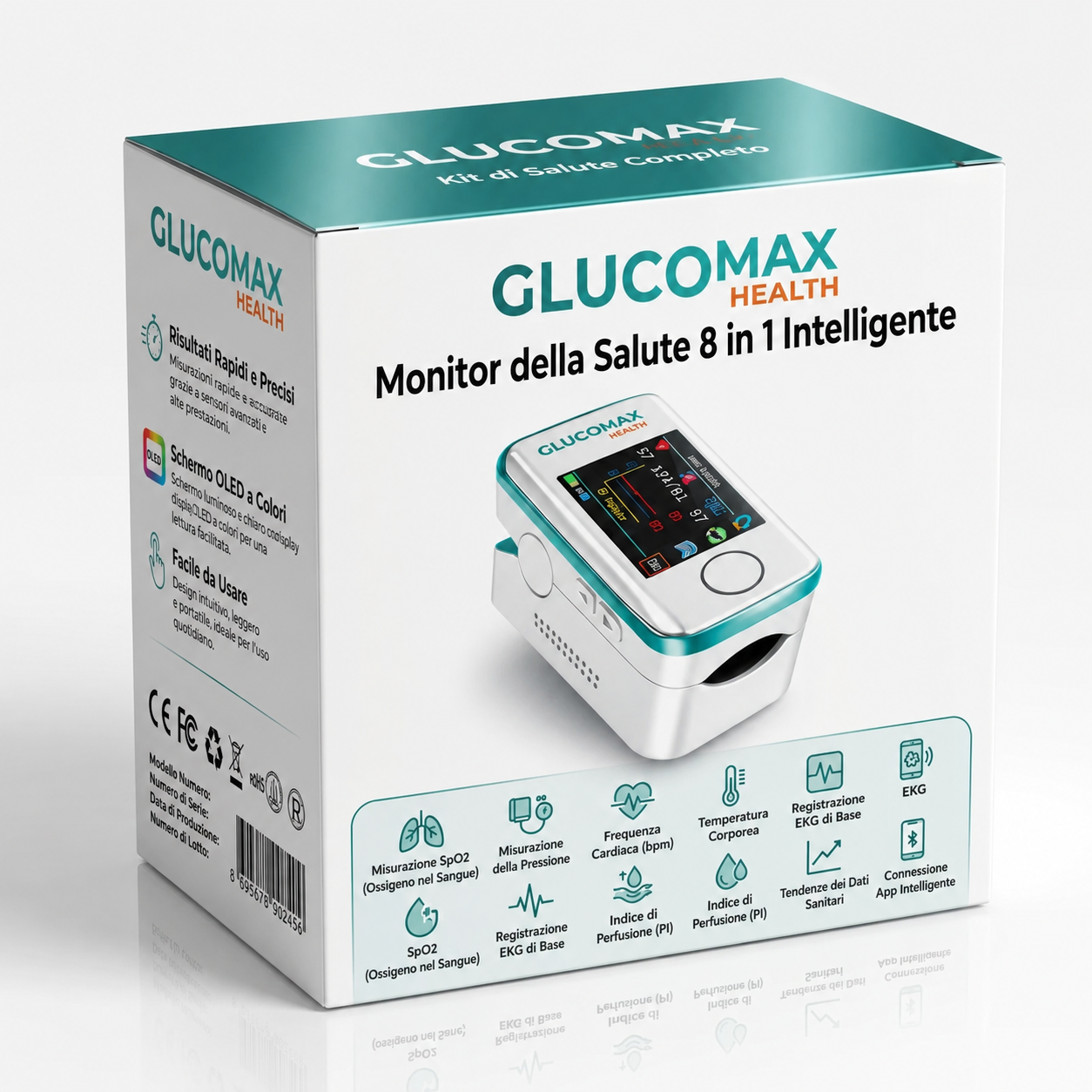 GlucoMax | Monitor della Salute Smart 8 in 1 🇮🇹